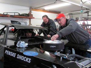 It's all smiles for Brian Brindley, Bill Long, and Donnie Roberts as they gear up for 2013 by bringing Donnie's newest ride to life.