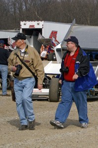 Todd "TJ" and Bob Buffenbarger pitside at Attica.