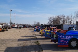 Cars packed the pits at Crystal Motor Speedway's opener on April 19th, 2014